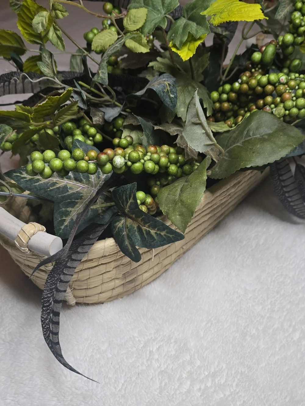 Greenery Faux Plant Arrangement In Basket